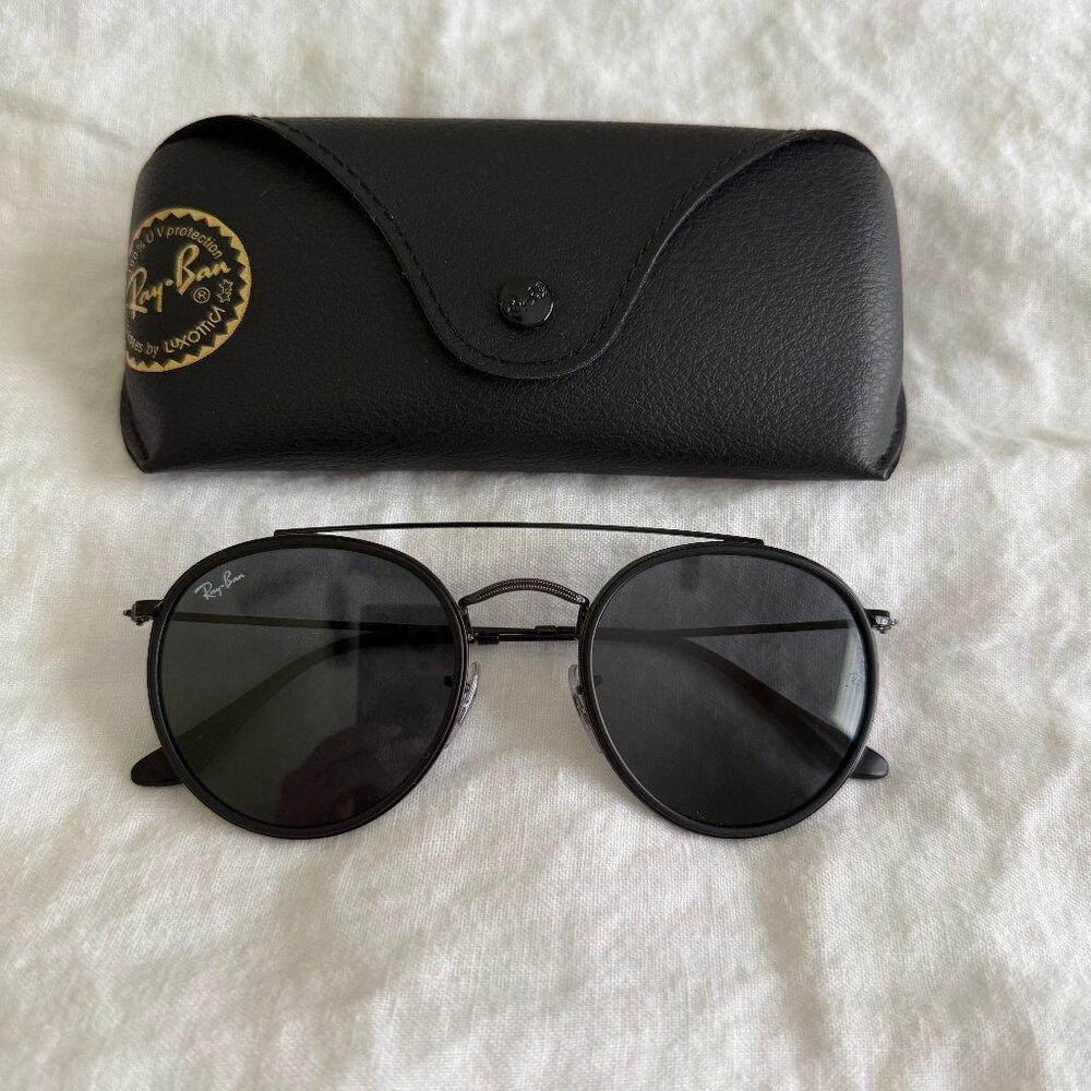 ROUND DOUBLE BRIDGE RAY BAN SUNGLASSES